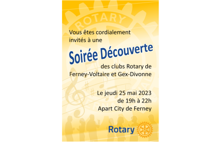 Soirée découverte du Rotary – Nous avons besoin de vous !