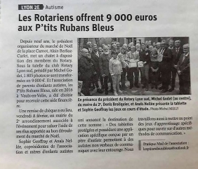 08/02/2019 Chalet du Père Noël - Remise des dons à une association vaudaise : Les P'tits Rubans Bleus